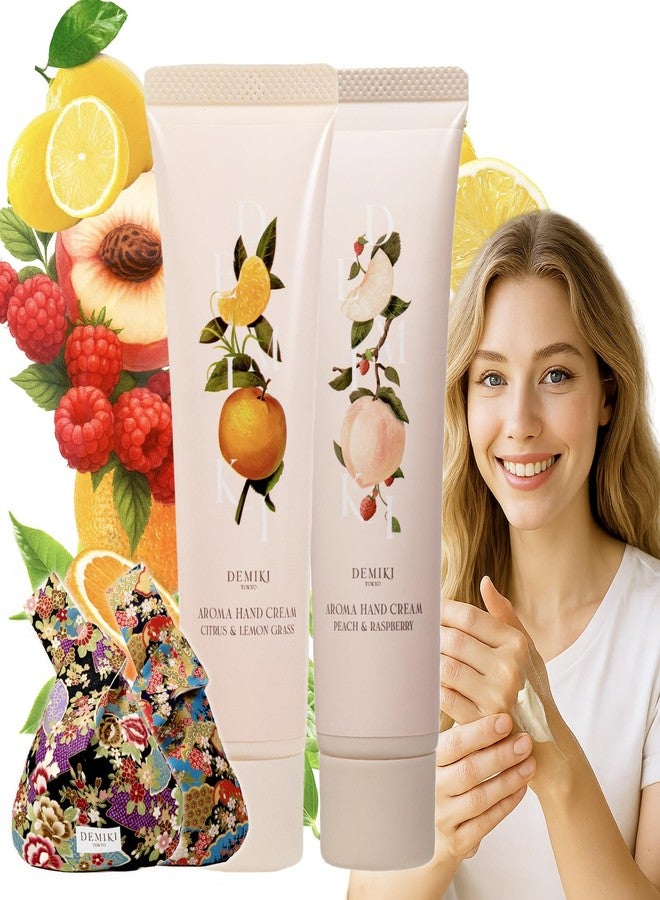 DEMIKI Shea Butter Hand Cream for Dry Cracked Hands, Birthday Gifts for Women, Bridesmaid Gifts, Nurse Gifts, Christmas Gifts, Party Favors, Hand Cream Gifts Set for Women, Travel Size1.7fl.oz x 2 - Image 1